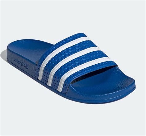 adidas slippers blauw